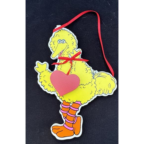 Sesame Street Wooden Big Bird Jim Henson Christmas Ornament 6.5" -LO2 - Picture 2 of 6